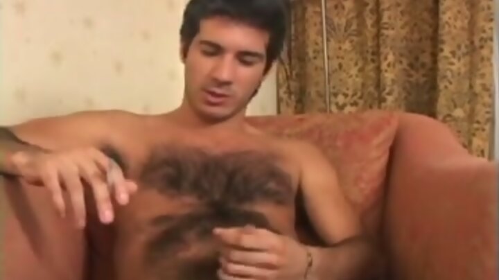 Hairy Stud With Nice Cock Cums in The Hands of His Friend