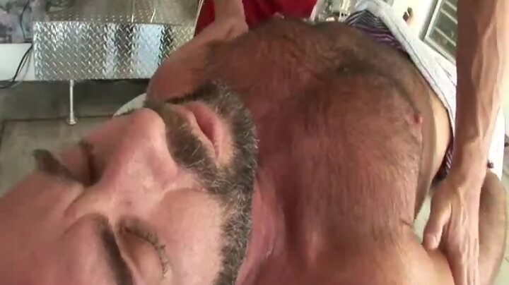 Haired Man Gets Massage