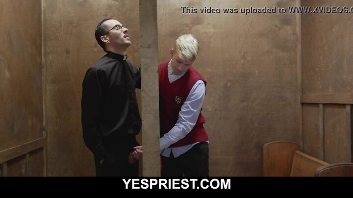 Hung blonde church teenager pounded in confessional by priest-yespriest.com