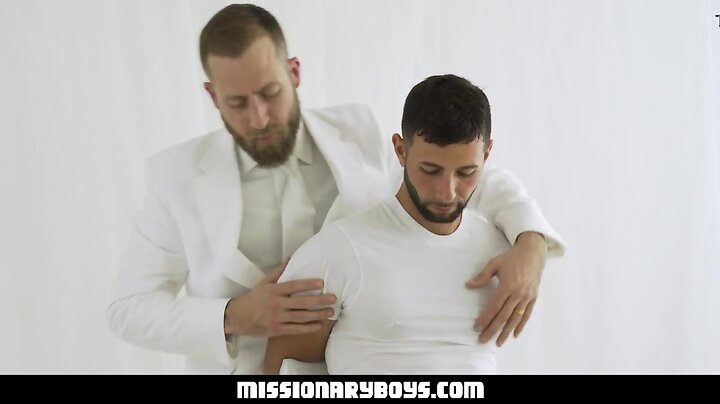 Missionaryboyz bearded priest fucks a rebellious missionary’s tight bum