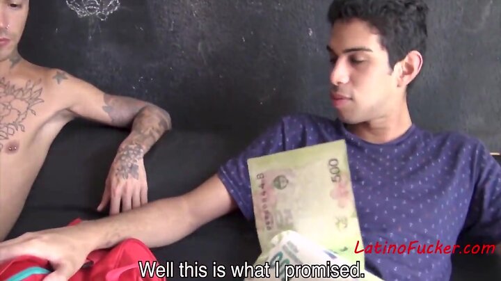 Young latino twink fucks for money
