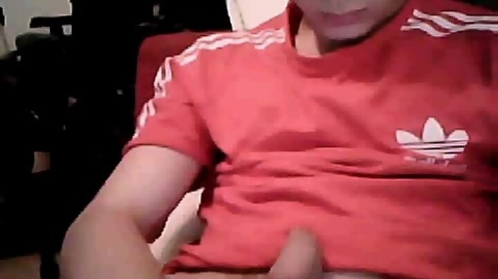 Persian boy alone on webcam
